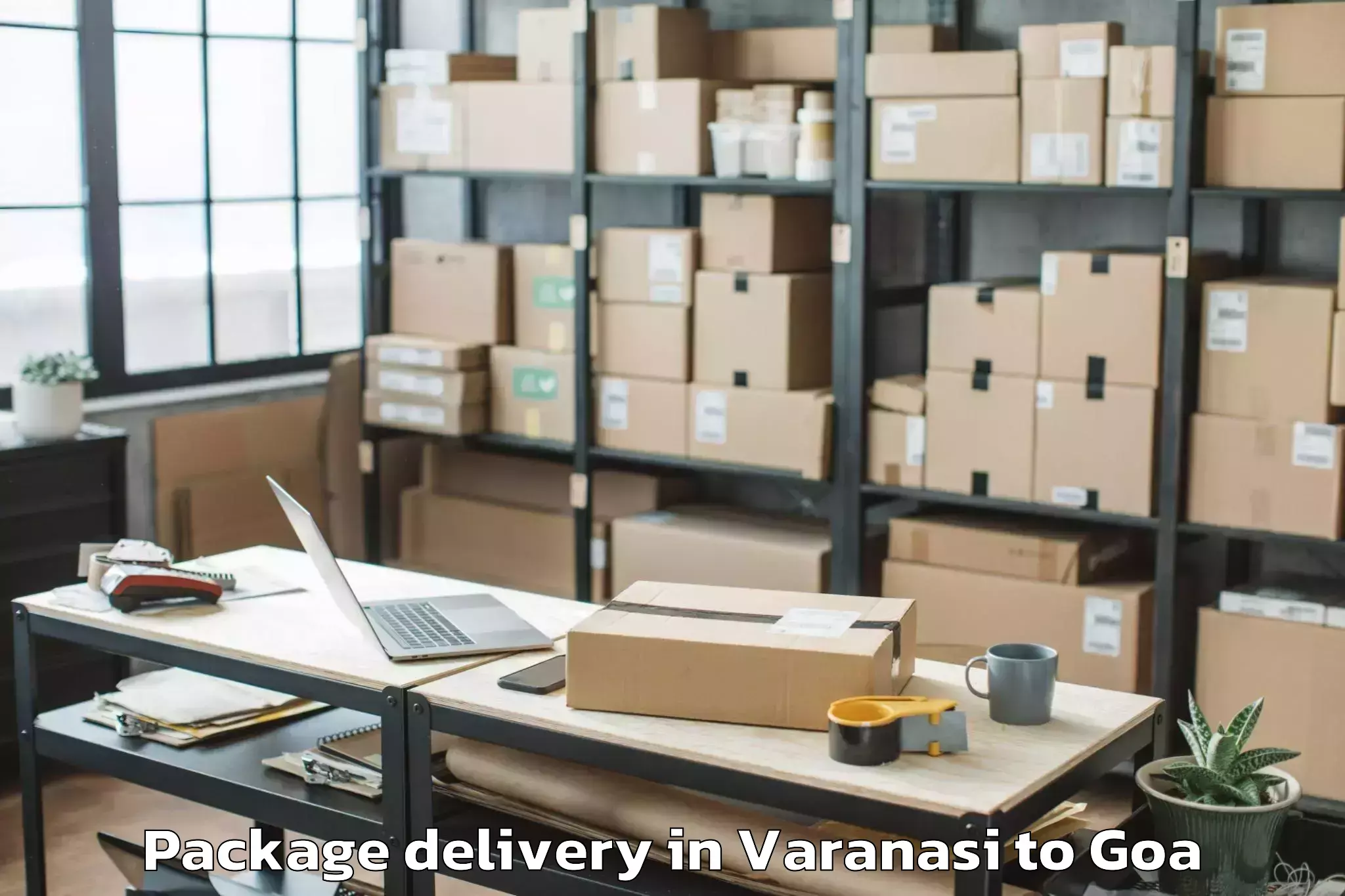 Quality Varanasi to Sancoale Package Delivery